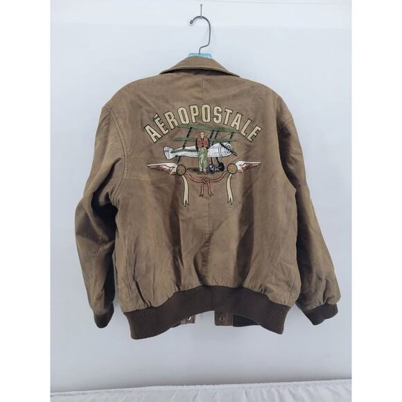 Rare pattern Vintage Aeropostale Leather Flight Plane Military Map M - Picture 9 of 9